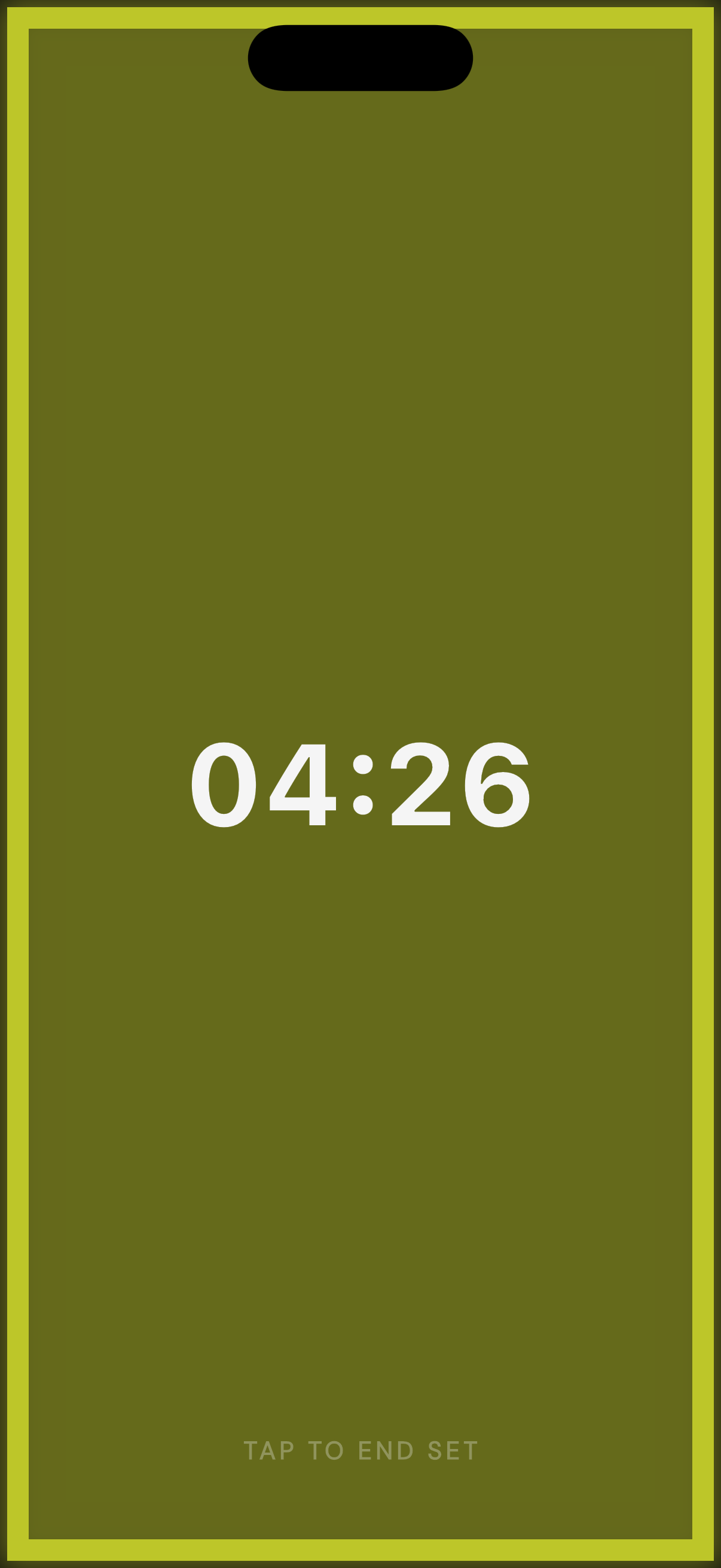 Amber warning phase during performance