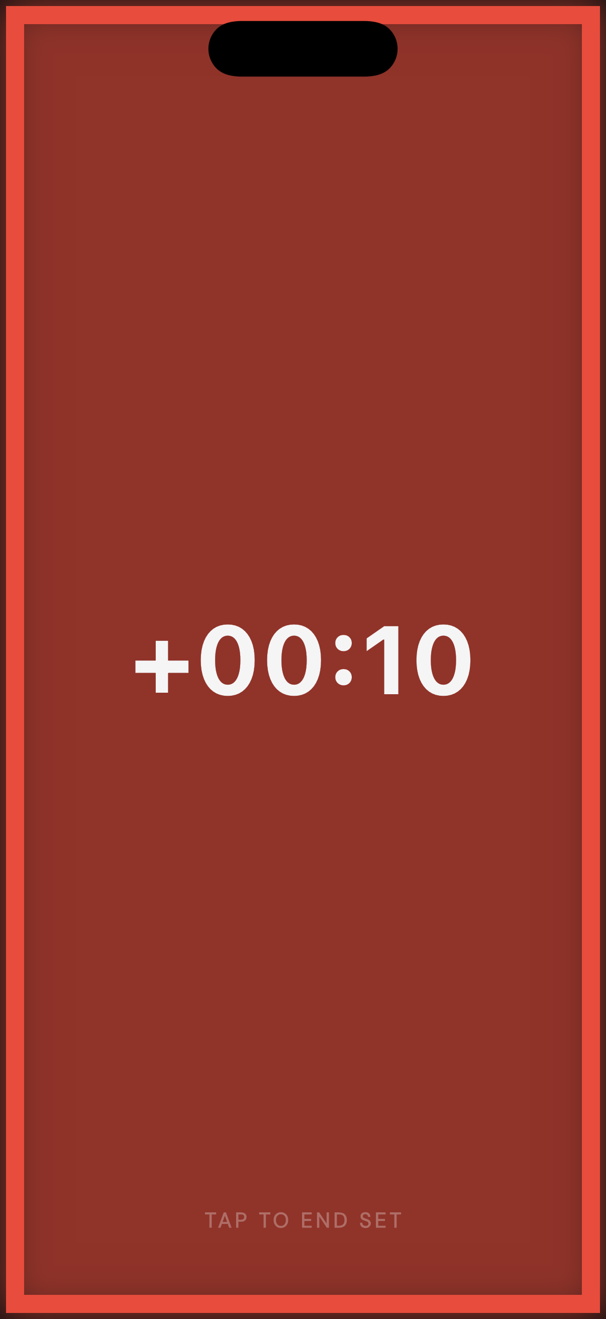 Performance screen showing red/overtime phase